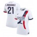 Paris Saint-Germain Lucas Hernandez #21 Bortedrakt Dame 2024-25 Korte ermer